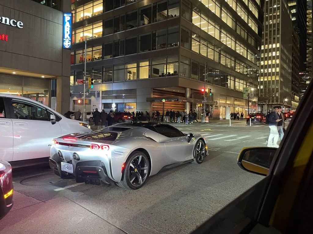  All those people out &amp; about at 9:30 at night,  And, it was pretty cold.   37th St. &amp; 7th Ave.  