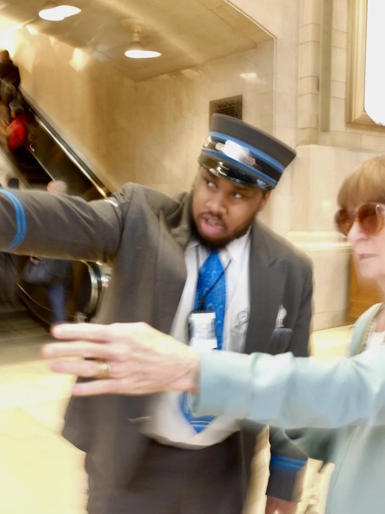  The Transit Museum is that-a-way at Grand Central Station. 