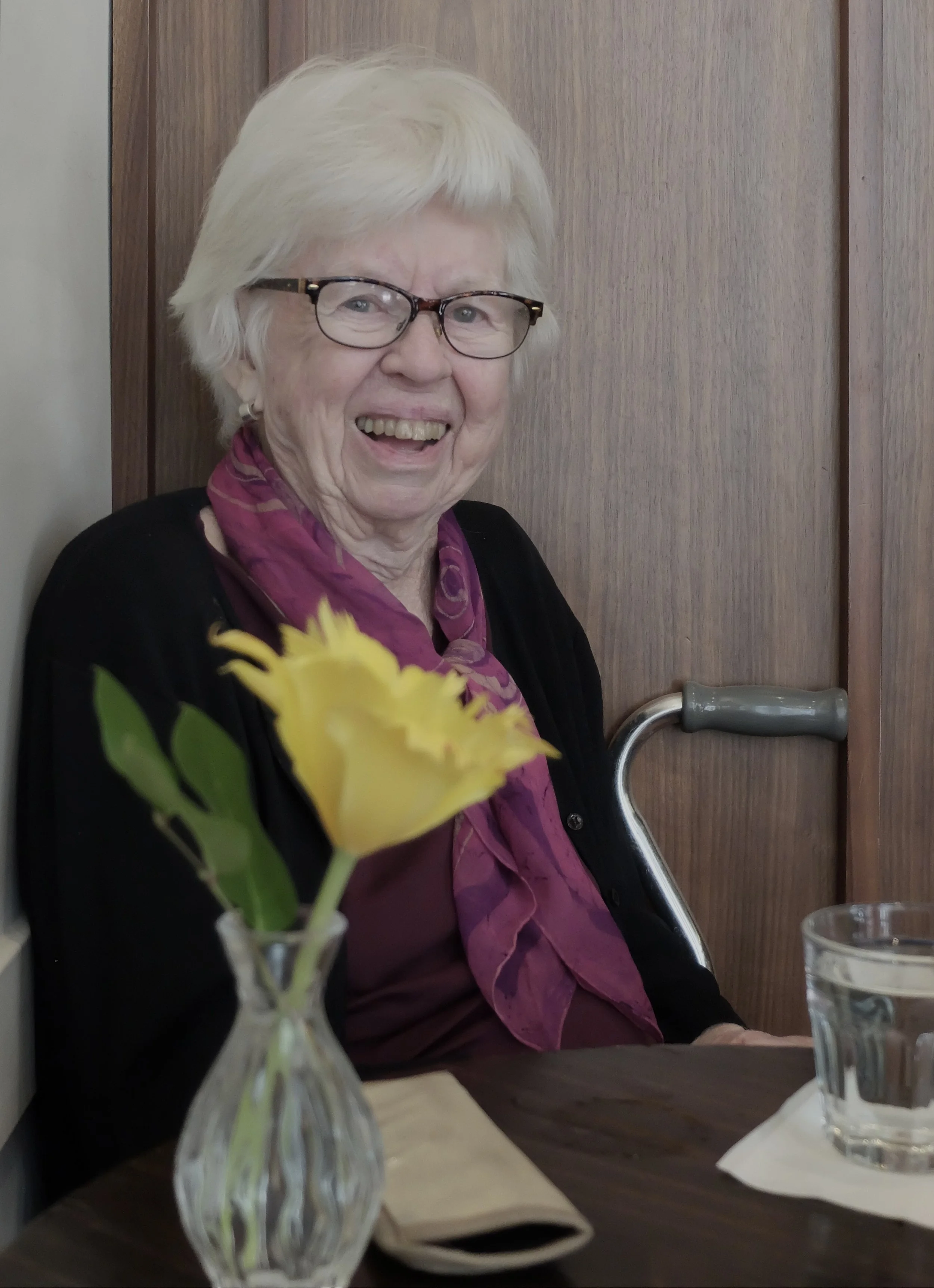  Fran Tellner a regular at the cafe since they opened two years ago.  She's lived in the same apt. in the Village since 1963. Radiant Cafe &amp; Wine Bar,  172 Waverly Pl, The West Village, NY, NY. 