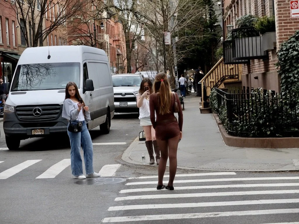  Stopping traffic in the West Village. 