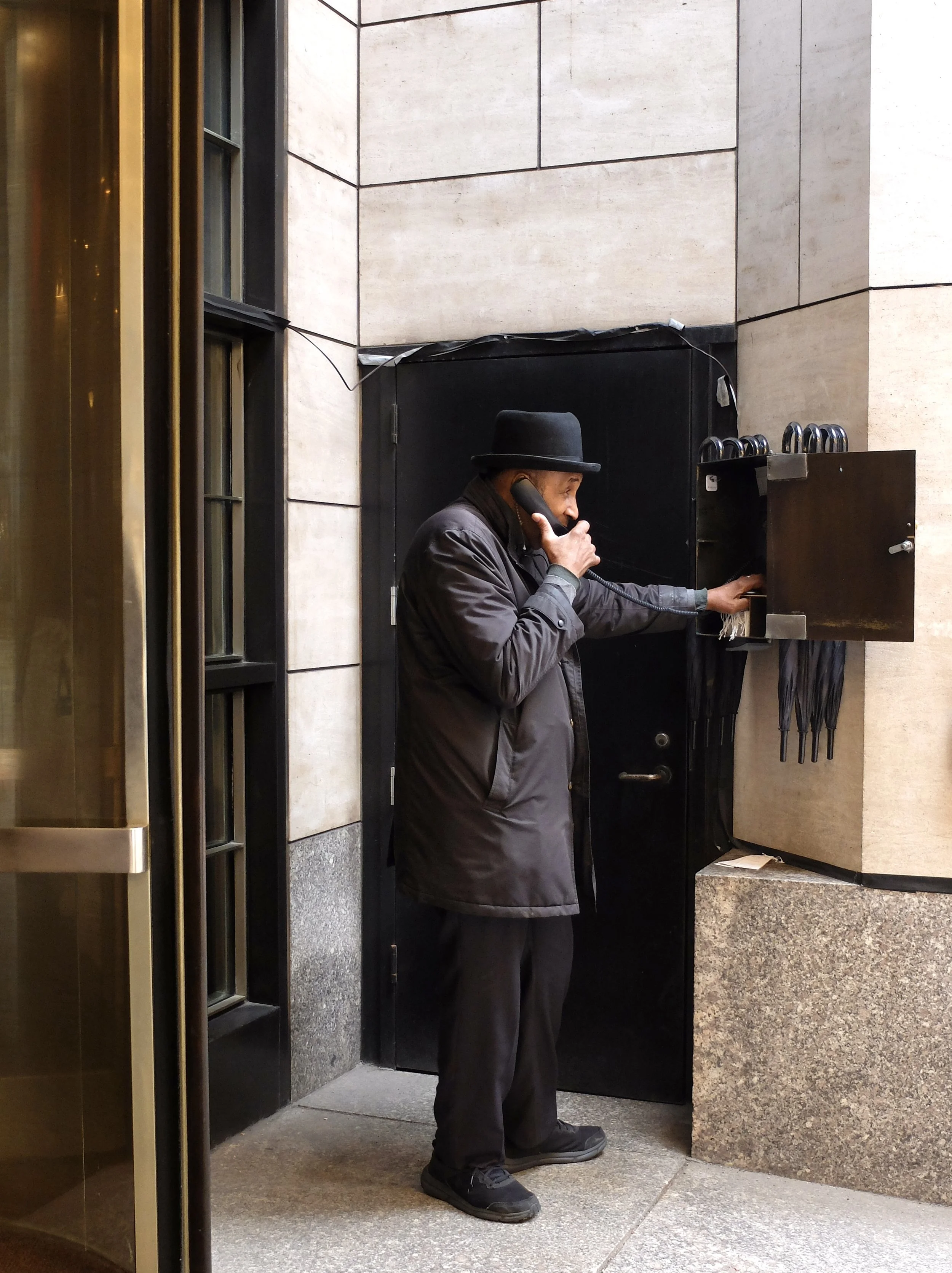 Ronald, a doorman for 18 years at The Four Seasons on East 57th Street.  It reopened Nov. 2024 after being closed for over four years for renovations.  Ronnie knew the number of months, weeks &amp; days after the four years.  He helped us find the d