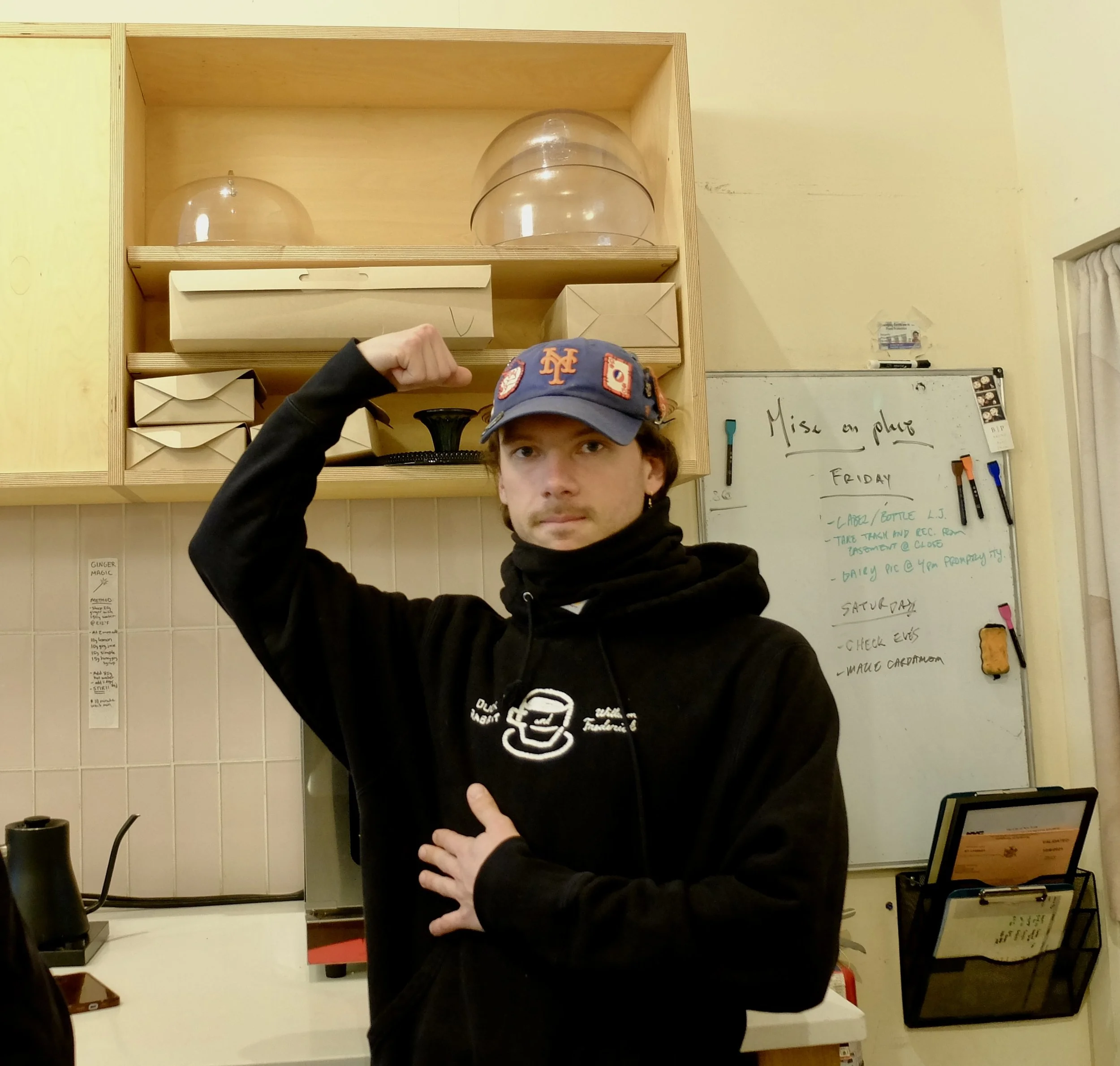  Antonio, a barista, at Elliot-recommended Villager on Classon Ave. at Eastern Pkwy. 