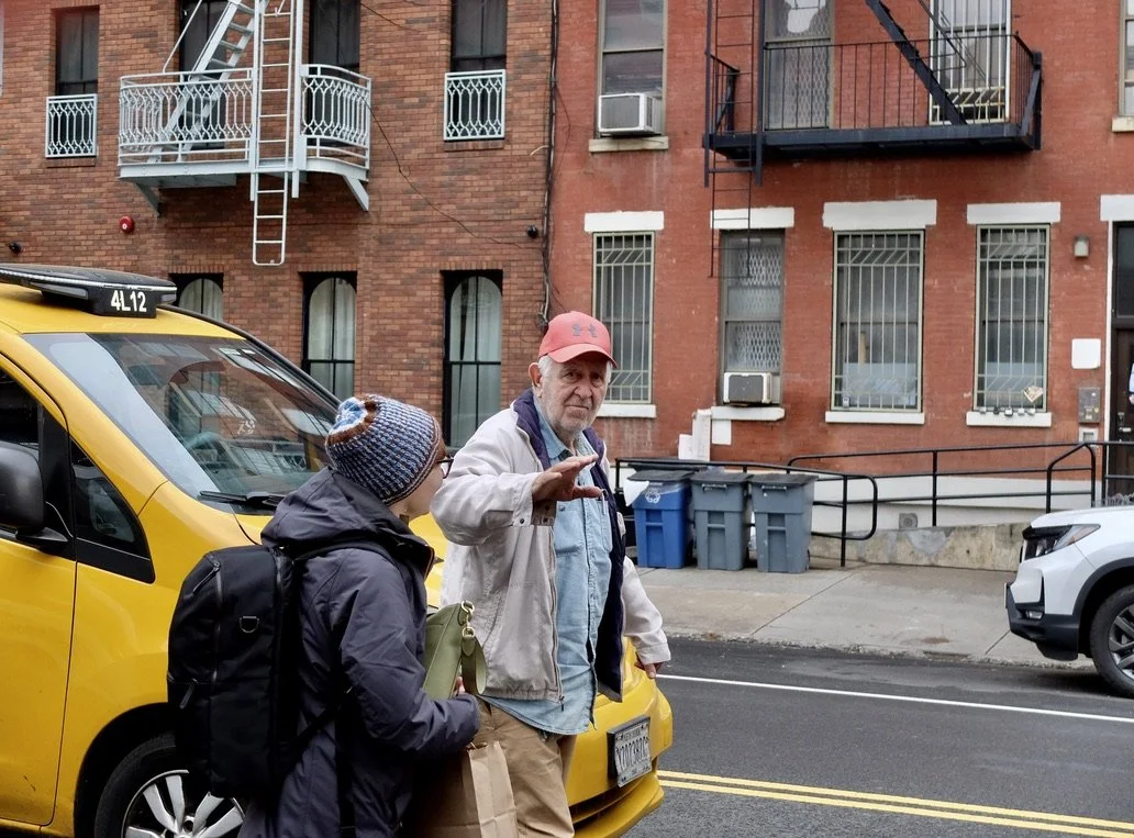  Saying goodbye &amp; “…tomorrow I'll bring you some bagels from Astoria.”  That's a long story. 