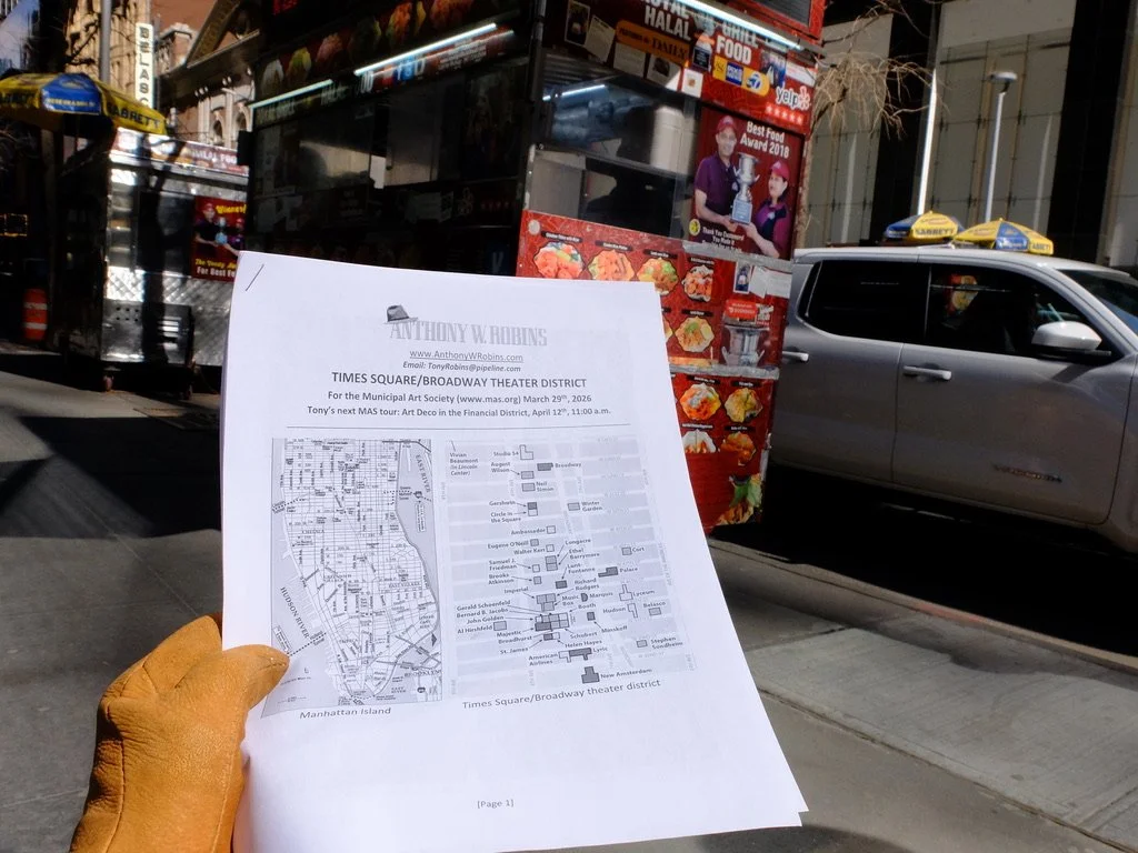  MAS Times Sq./B'dway Theater District Walking Tour with Anthony Robins. 