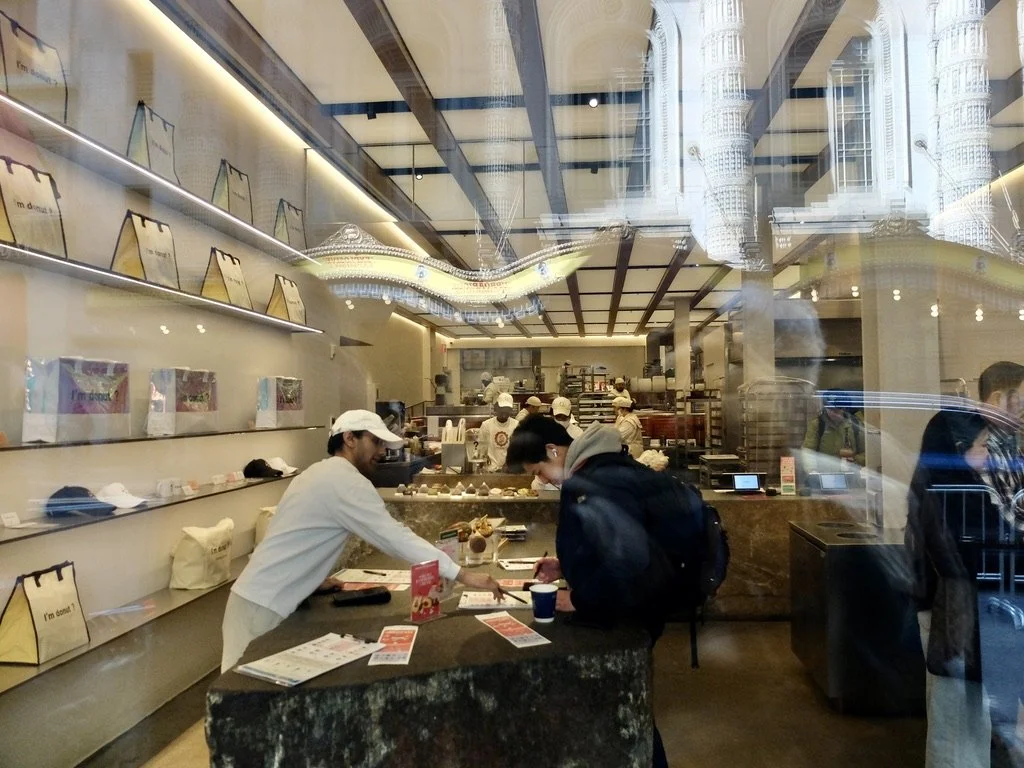  I didn't know what this was. The decor &amp; employees in white caps caught my attention.  "Welcome to  I'm donut ? , where tradition meets innovation under the guidance of our founder, Chef Ryouta Hirako. Poised to captivate the heart of New York C