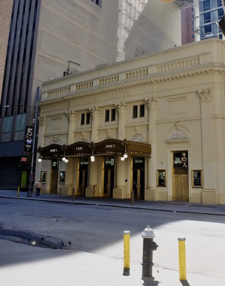  The James Earl Jones theater.  Landmarking required that the name CORT THEATRE ca. 1912, be kept.  MAS Times Sq./B'dway Theater District Walking Tour. 