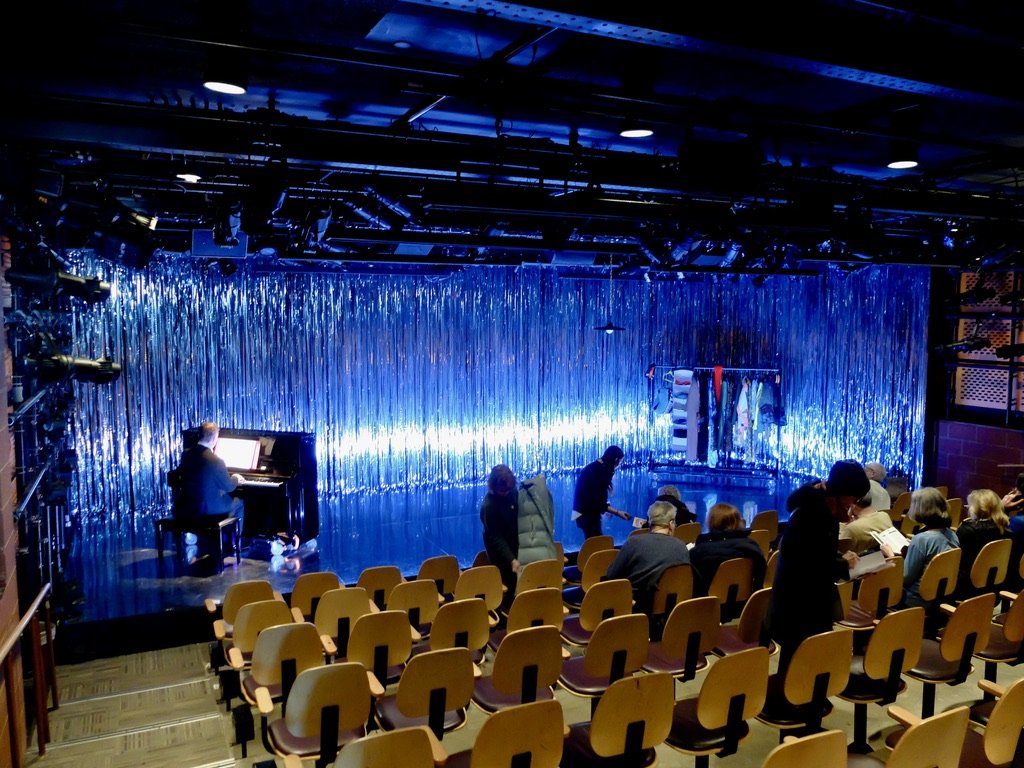  The stage for “No Singing In The Navy.”  Very clever staging &amp; lighting. 