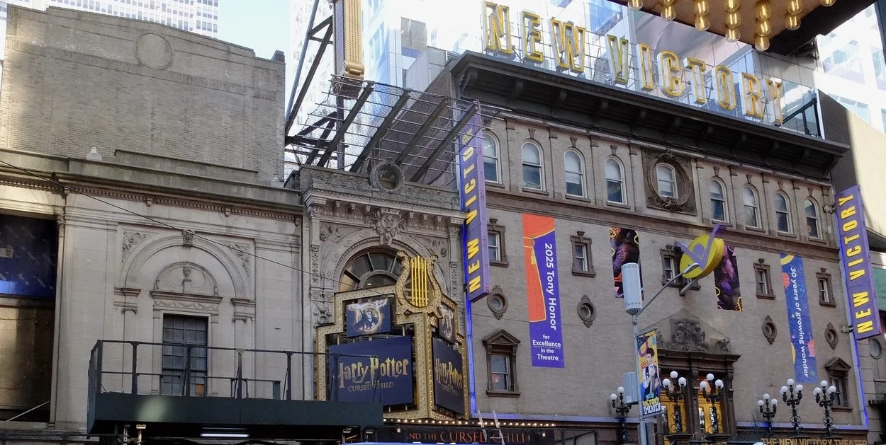  Ca. 1900 NEW VICTORY THEATER.  “  On December 11, 1995, the refurbished theater reopened as the New Victory Theater, becoming the city's first off-Broadway theater for kids and families.”  We once took Eloïse &amp; Luca to a puppet show here. 