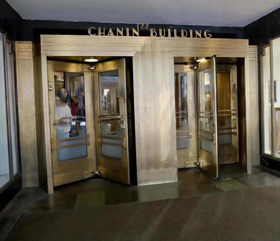  Chanin Bldg when completed in "1929 was the third-tallest building in New York City."  The guard, not doorman, wouldn't let me take photos in the lobby.  It's spectacular &amp; there are images online. 
