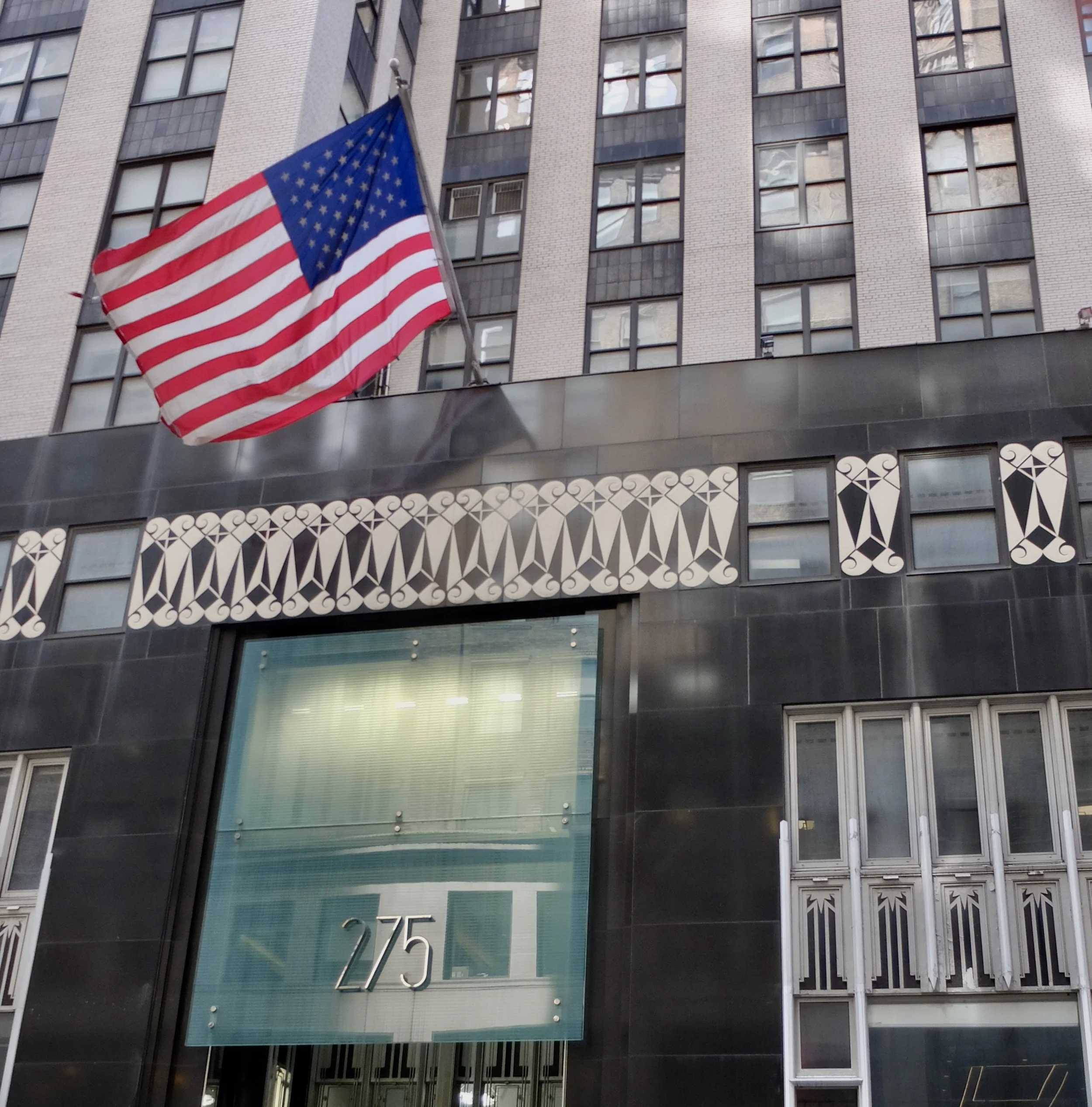  Ca. 1931 the Johns-Manville Building, American Home Products Building. "DESCRIBED AS ‘RISING 43 STORIES, 275 MADISON AVENUE IS AN OUTSTANDING ART DECO SKYSCRAPER BEST DESCRIBED AS A TRANSITIONAL WORK, BRIDGING THE EXUBERANT, MODERNISTIC ART DECO STY