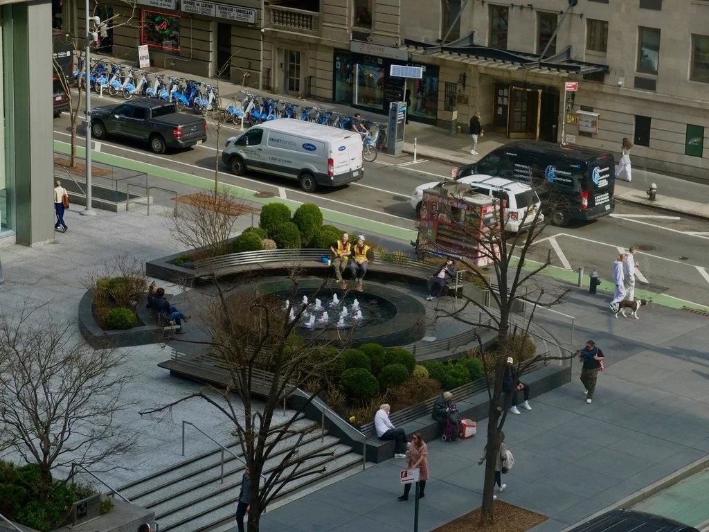  “Coffee Break”  55th Street &amp; 6th Avenue.  View from our rooms. 