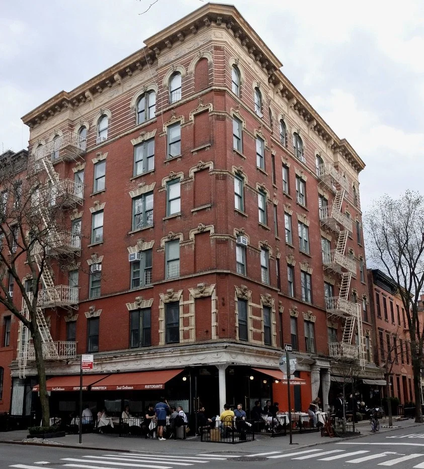  A local shop had a post card of this building.  Sant Ambroeus Ristorante Panioteca NY NY.  Ca. 1875? or 1905?      259 West 4th &amp; Perry Streets A.K.A. The Victoria - Condo Townhomes. 