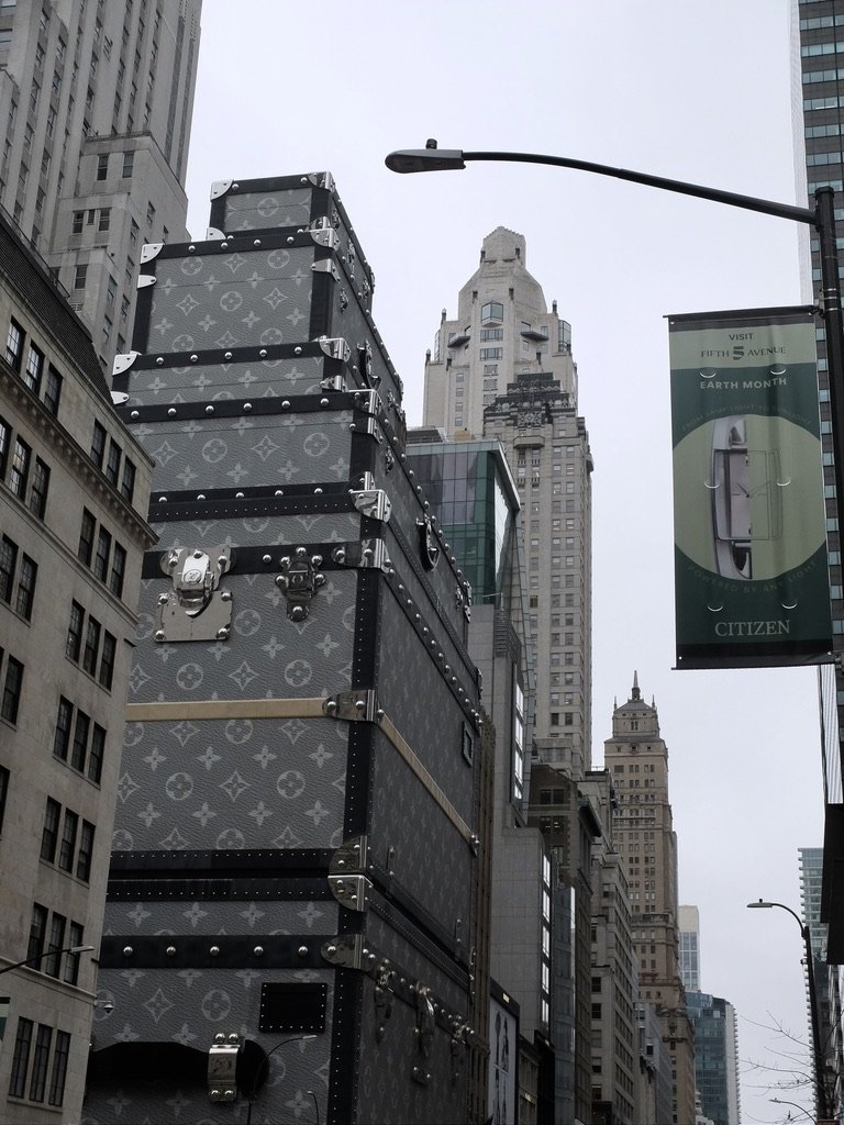  Louis Vuitton’s NYC Flagship store on 5th Ave. &amp; 57th St.  We were passing by.  Next visit we’ll have to check inside.  It’s supposed to have an art deco motif. 