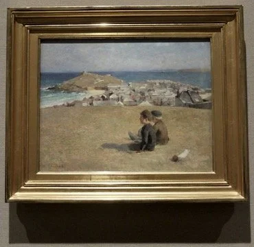  View of St. Ives, 1887 by Helene Schjerbeck. "Cornwall is the most beautiful place I have ever seen.... The sea is so blue and bright.... The sunsets are glorious."  The MET. 