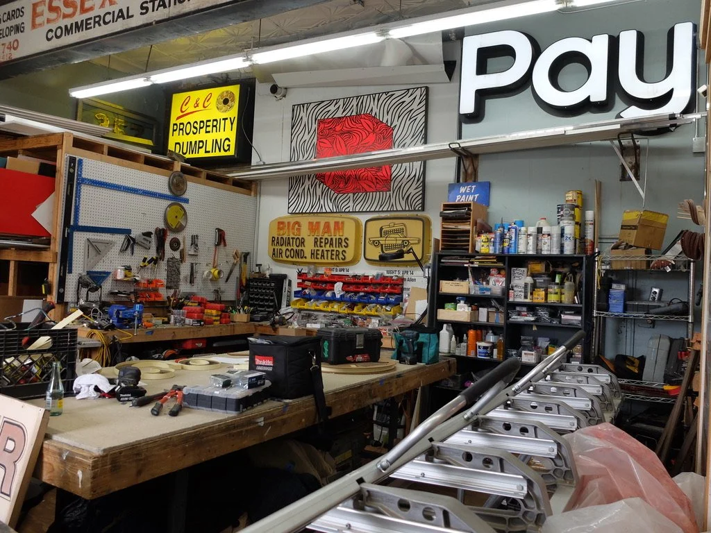  Noble Signs Design Studio &amp; Sign Co.; Factory &amp; Museum tour.  Yellow retains its color the longest. 