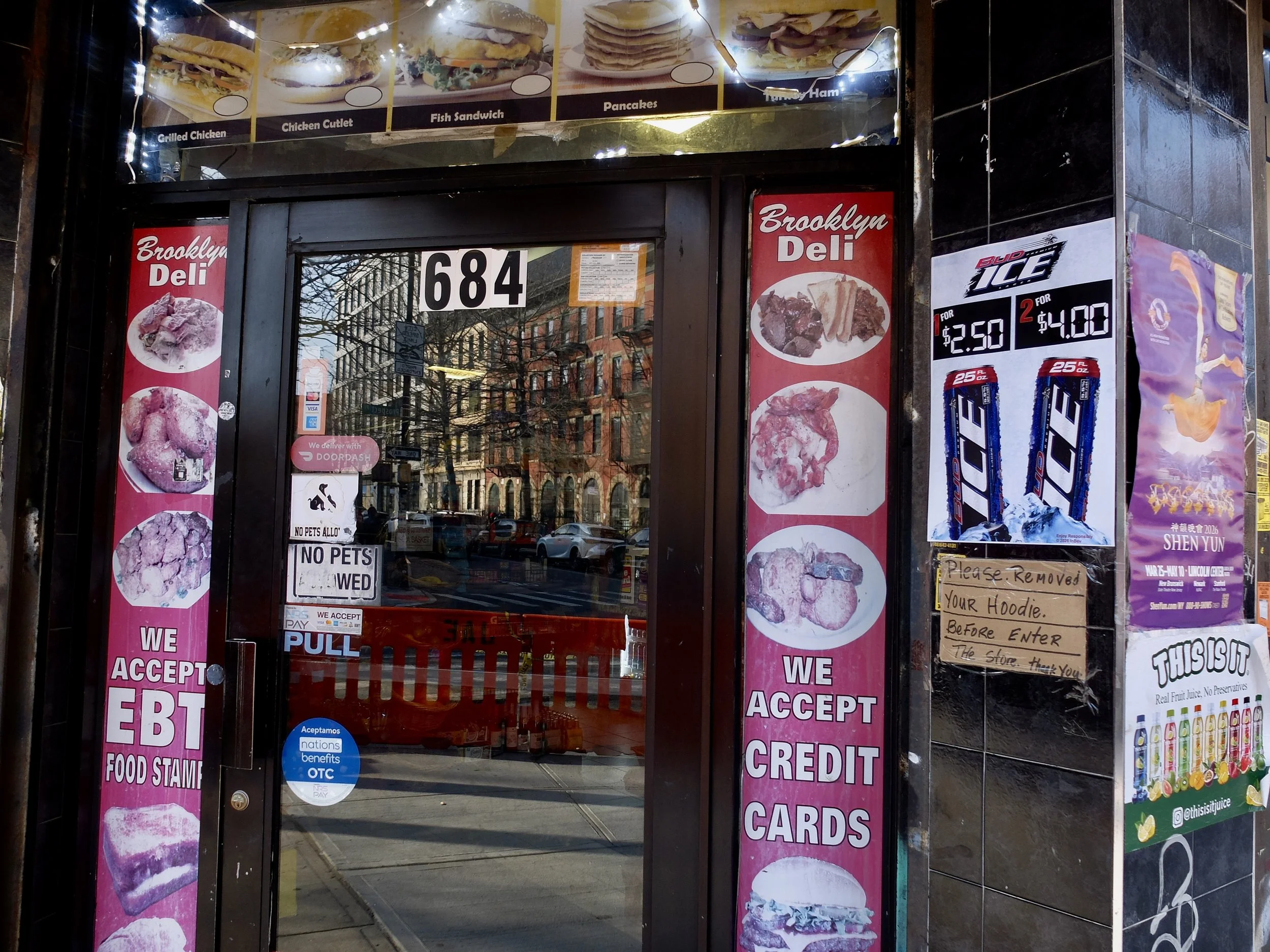  "Please Removed Your Hoodie. Before Enter."  Prospect Hts., Brooklyn, NY. 
