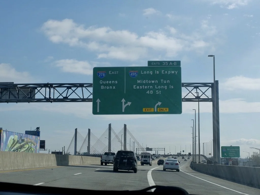  “The Kosciuszko Bridge, originally known as the Meeker Avenue Bridge, is a cable-stayed bridge over Newtown Creek...connecting Greenpoint in Brooklyn to Maspeth in Queens. The…  span reopened between 2017 &amp; 2019 ...after the original 1939 span w