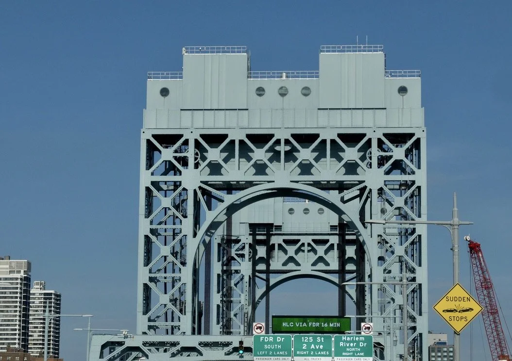  Driving up the Harlem River Drive. 