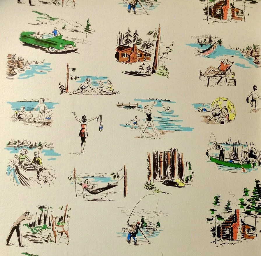  Phoenicia Diner bathroom wallpaper, Phoenicia, NY .  Other than the swimming, I didn’t have adventures like this in the Catskills in the 1950’s.  