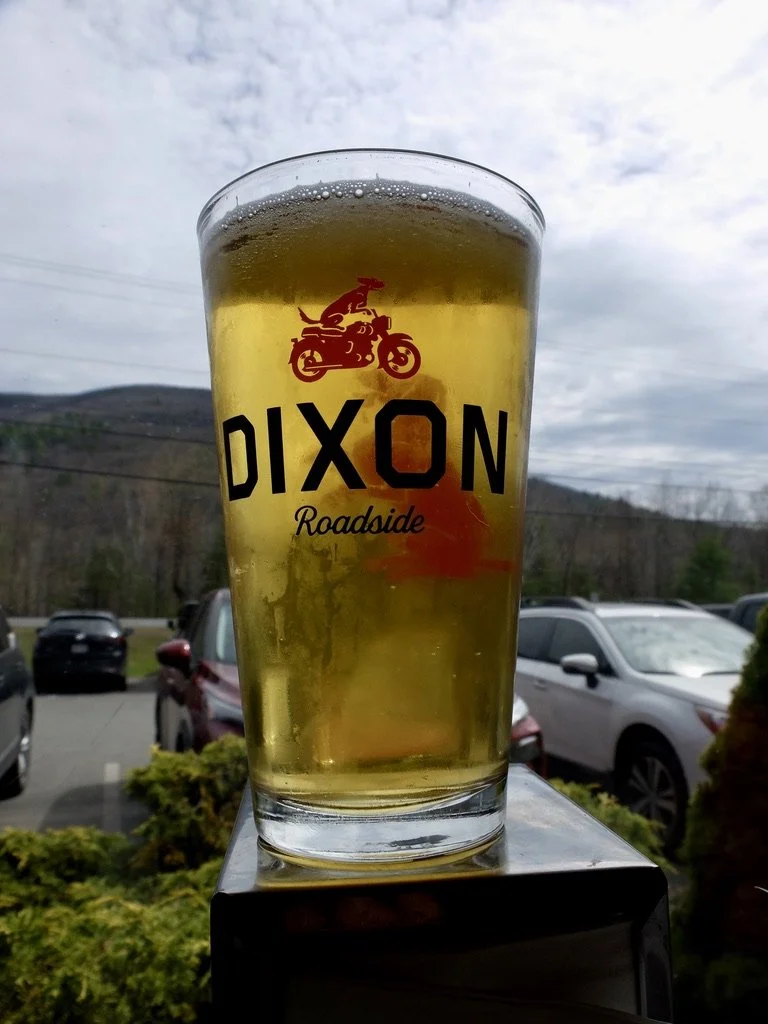   “Dixon Roadside in Woodstock, NY is permanently closed.” The Phoenicia Diner must have bought their beer glasses.  Elliot was driving so I could imbibe.  Phoenicia Diner. Phoenicia, NY.  