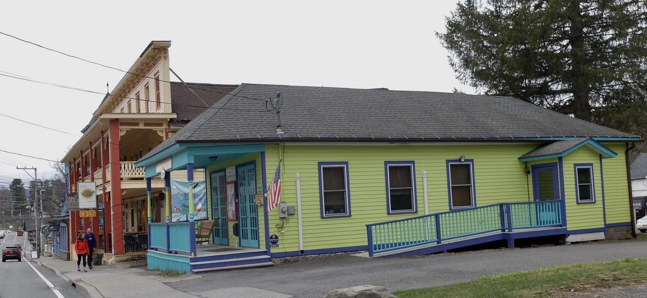  "GREETINGS FROM TANNERSVILLE, NY, THE PAINTED VILLAGE IN THE SKY" 