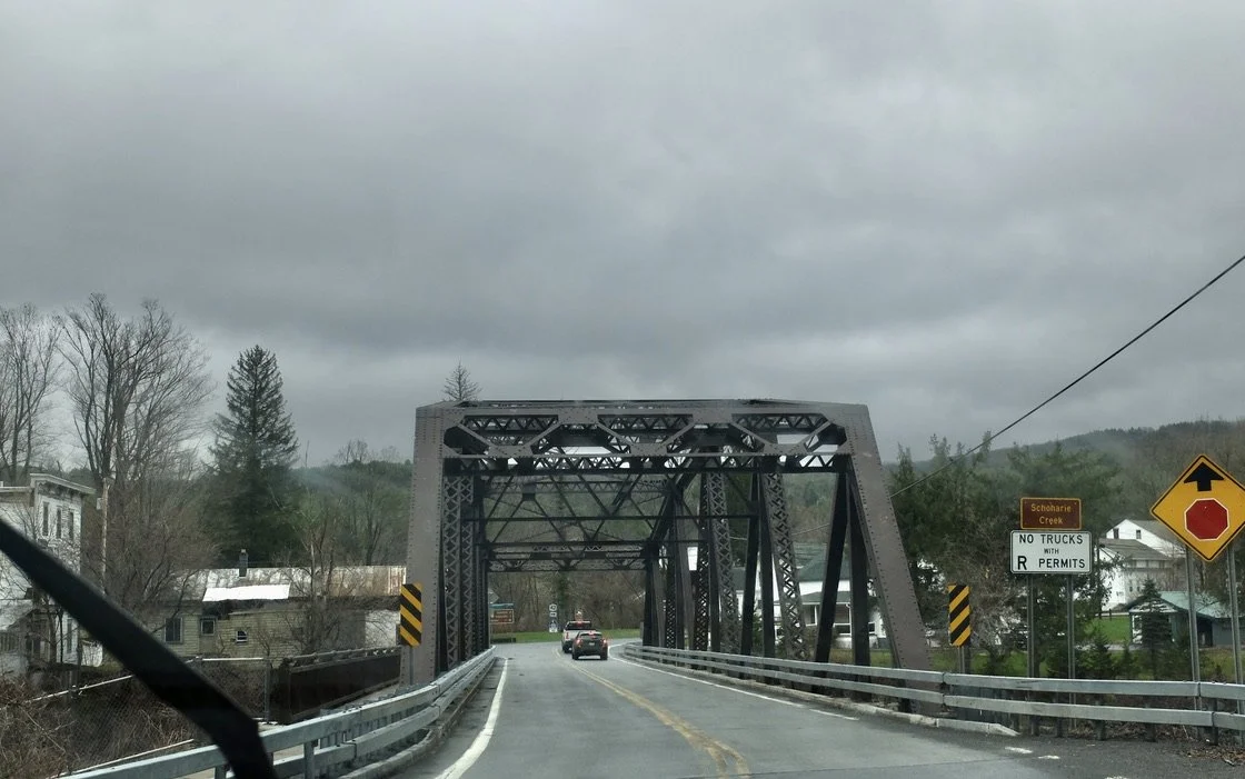  Bridge over Schoharie Creek.  The bridge looks like something I would  make with an Erector set when I was about nine. 