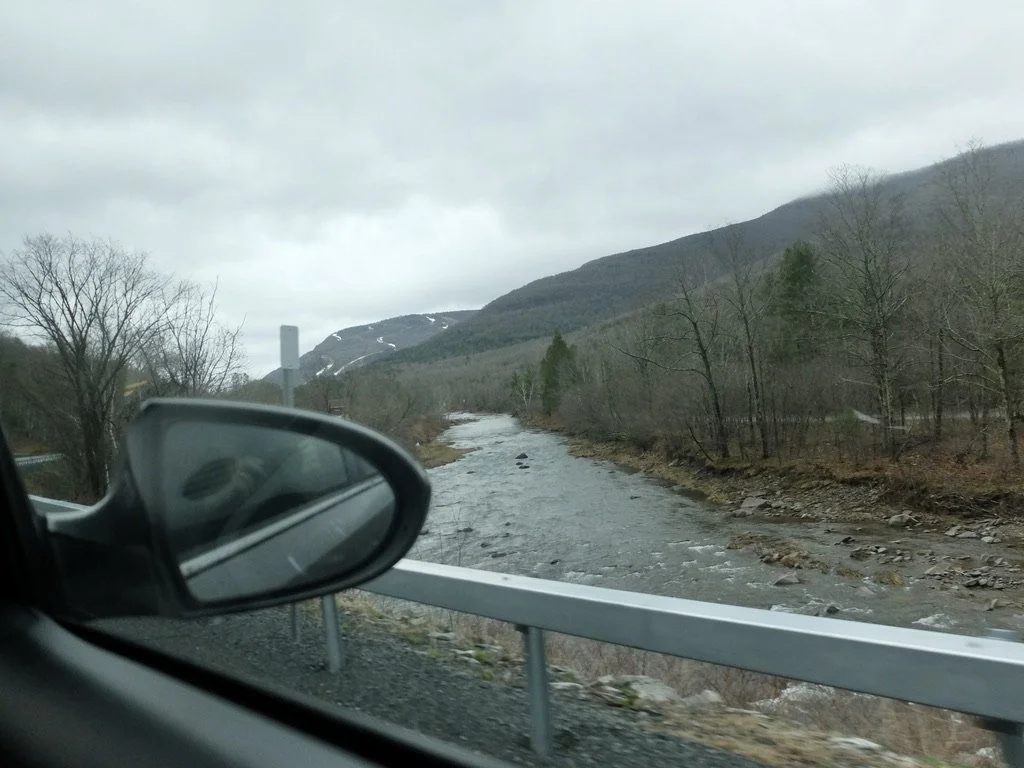  Schoharie Creek &amp; Hunter Mountain right before entering The Village of Hunter, NY. 