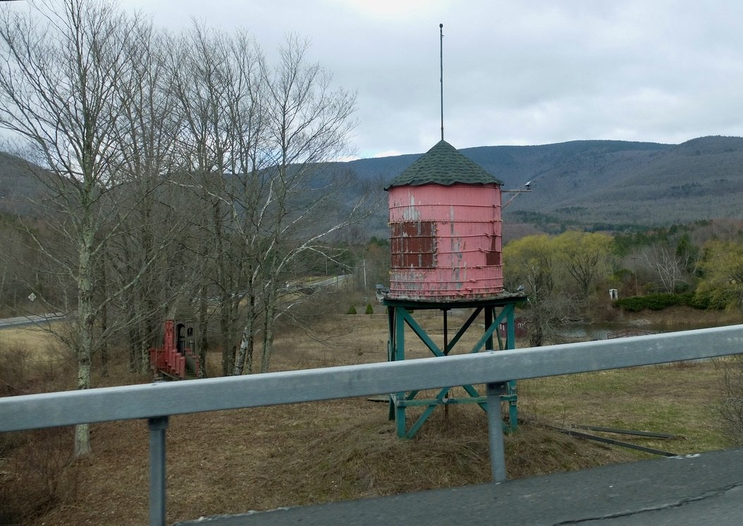  Leaving Hunter, NY.  The miniature farm’s water tower. 