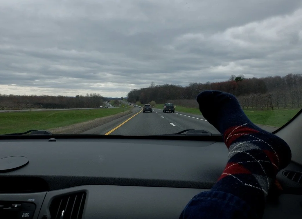  Interstate 87, NYS Thruway. “The first section of Thruway, opened in 1954 &amp; the last of the 569.83 miles were completed in 1969.  It is a toll road.”  The driver would get a punch card at a toll booth upon entering &amp; use it to pay for the di