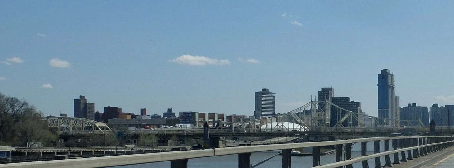  Along the FDR Drive next to the Harlem River. 