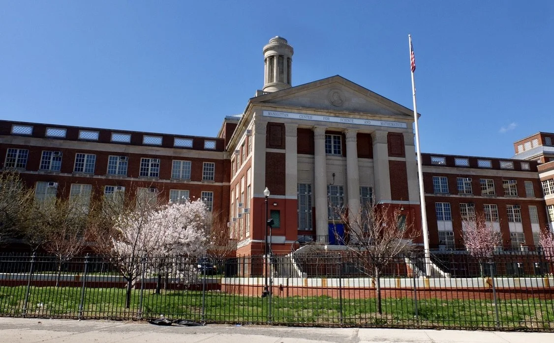  Along the FDR Drive - Ca.1934 Manhattan Center for Science and Mathematics "...was formerly Benjamin Franklin High School,...was designated a New York City landmark..." "... the style and planning context suggest it was part of a mid‑20th‑century pu