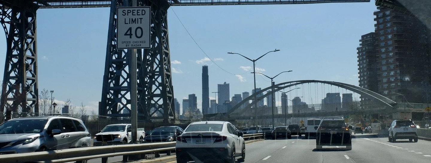  Along the FDR Drive going under the Williamsburg Bridge. 