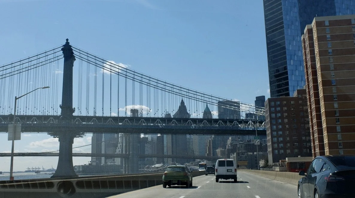  Approaching the Manhattan Bridge on the FDR Drive. 