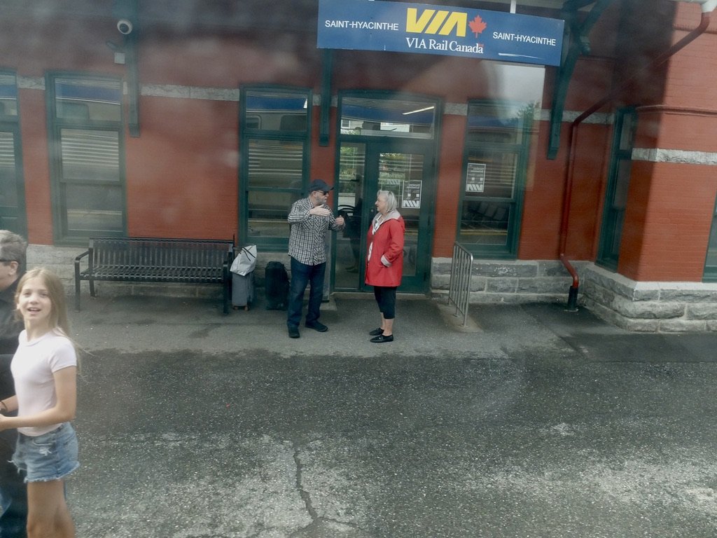  From our sleeper car window of the VIA train to Montreal. 