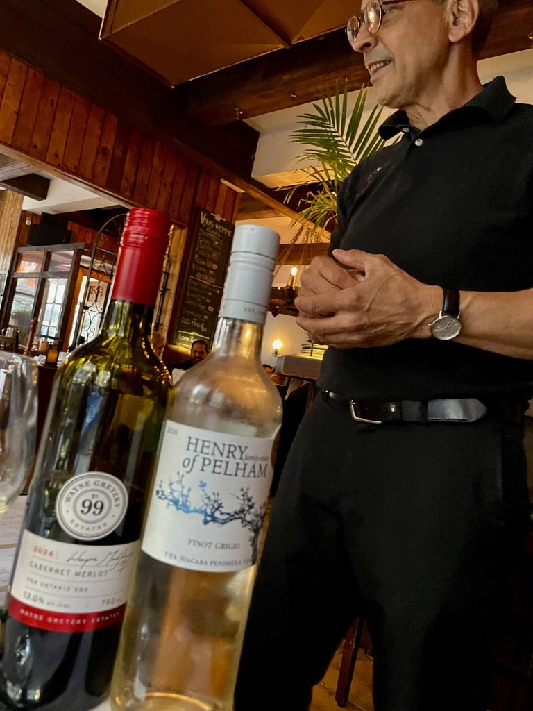  Portuguese Restaurant Solmar,  Montréal. Wine from Wayne Gretsky Estates &amp; Niagara Peninsula.  Both excellent choices.  