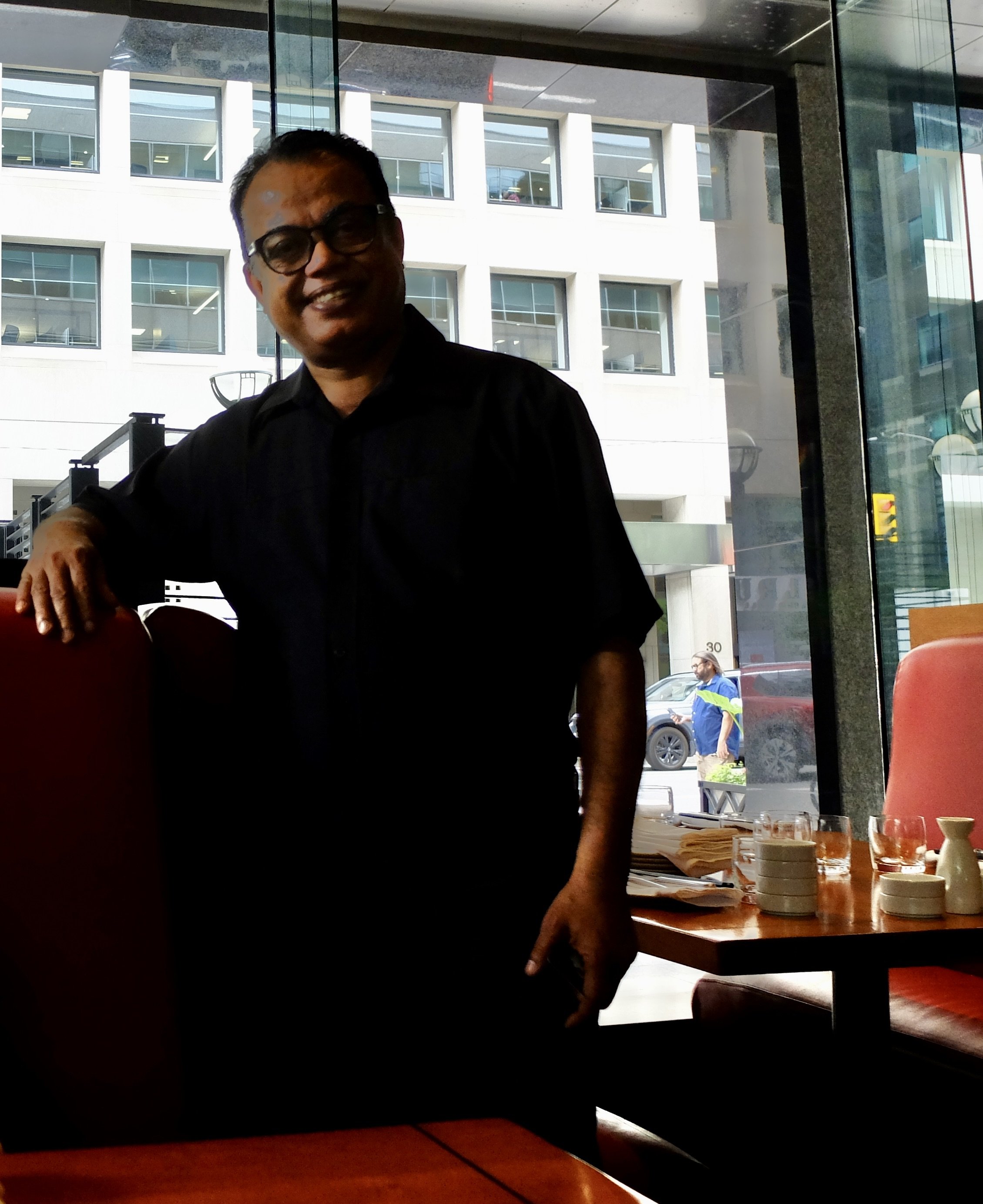  Our server, who came to Canada from Bengladash many decades ago.     Ki modern japanese + bar. 