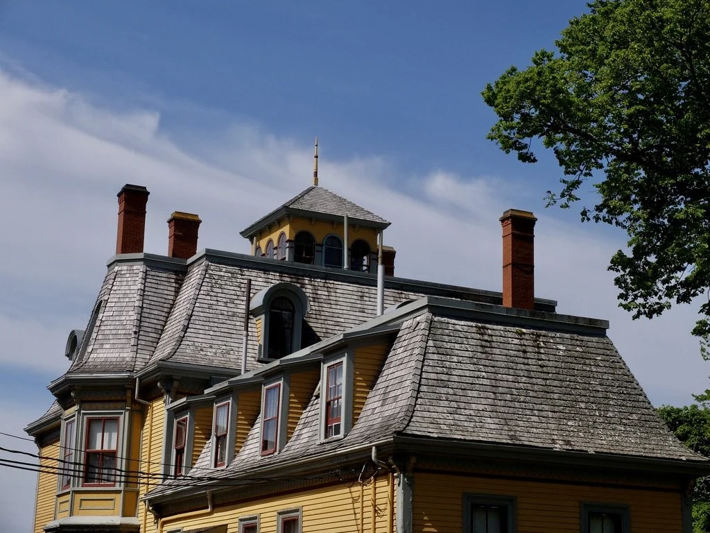  The roof of the 1877 Victorian Beaconsfield Historic House.  Charlottetown, PEI. “Beaconsfield was one of Charlottetown’s most elegant homes. Featuring the finest materials and craftsmanship, it was also equipped with all the latest conveniences of 