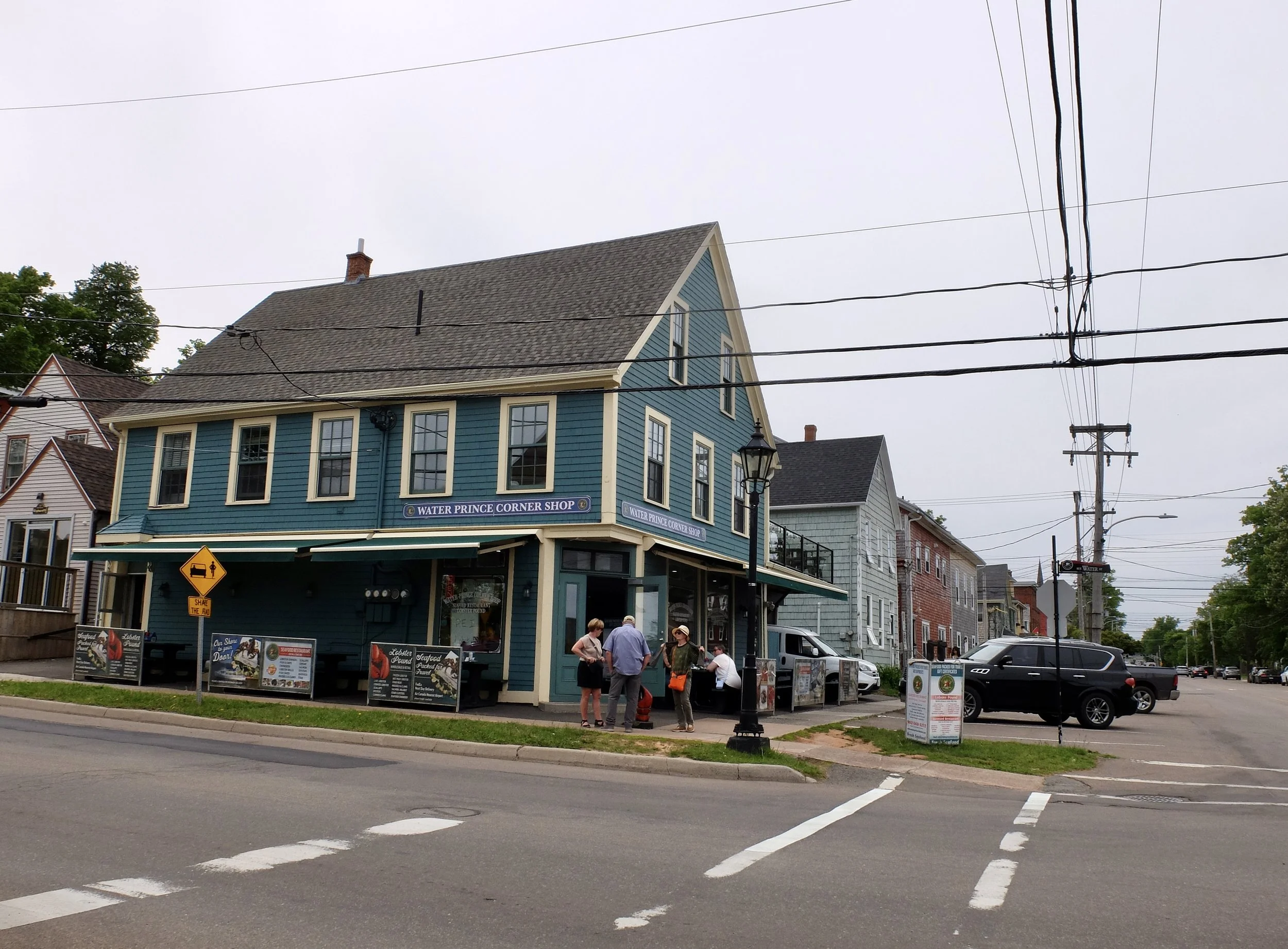  Water Prince Corner Shop and Lobster Pound .  Specializing in seafood for over 30 years.  Charlottetown, PEI. We had to stand around for a while waiting for a table for four…   