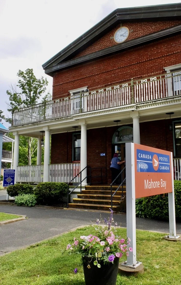  Canada Poste's building is for sale..., Town of Mahone Bay, Nova Scotia.  I forgot to go in &amp; buy two international stamps for postcards that I wanted to mail. 