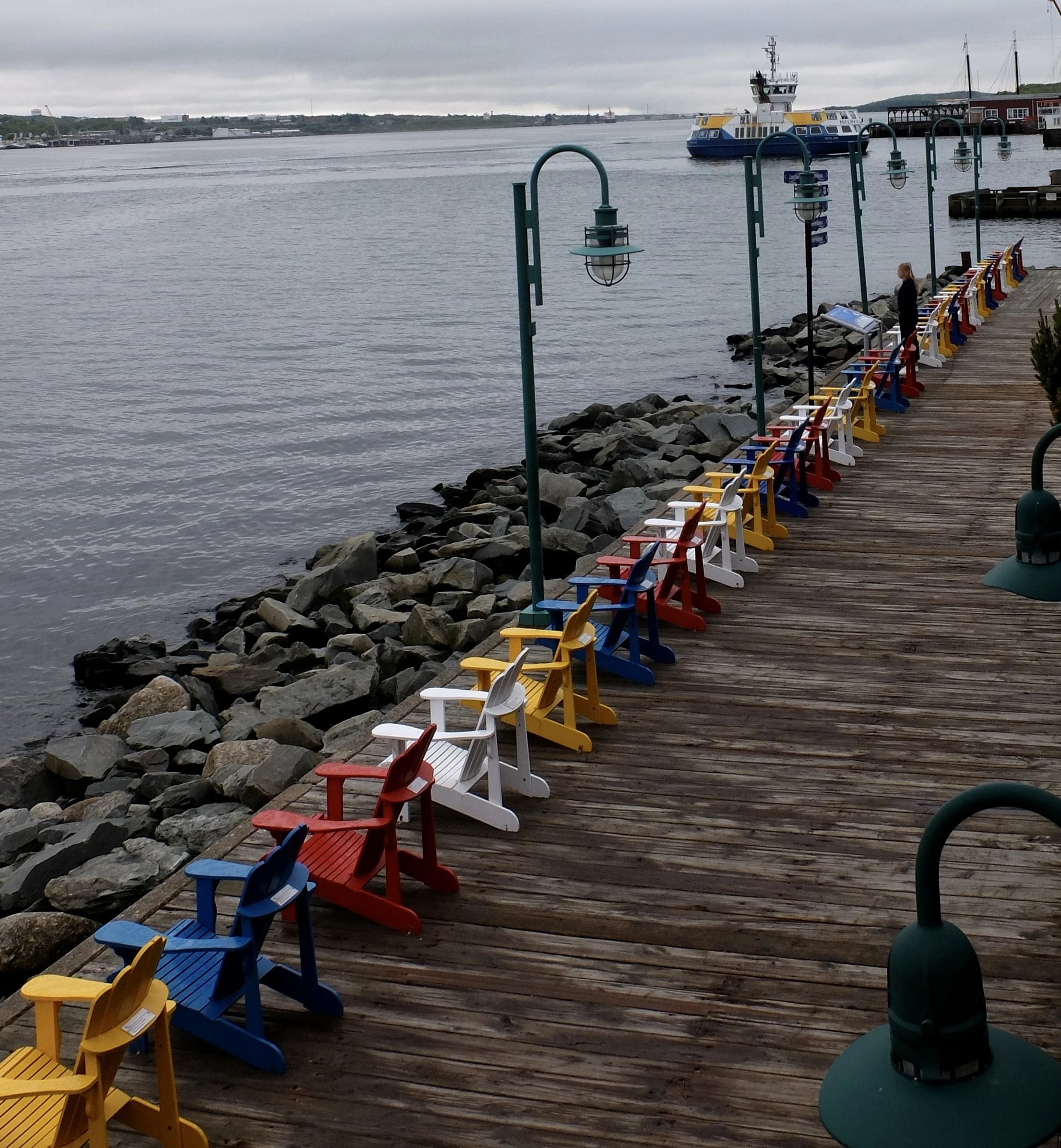 Halifax Harbor, Nova Scotia. "The Canadian version of the c. Thomas Lee designed Adirondeck chair is the same basic design, is named for Ontario's Muskoka cottage region. Since the 1980s,..." “…they’re a reflection of the province’s environment and 