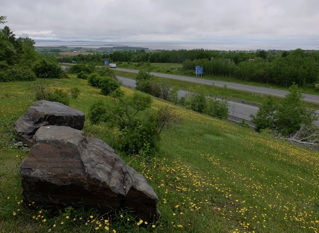  At a viewpoint along our drive to the Annapolis Valley tour, a view of Mina Basin &amp; Boot Island seen from West Brooklyn, Nova Scotia.  The Bay of Fundy is way over to the left &amp; not seen in this photo. 