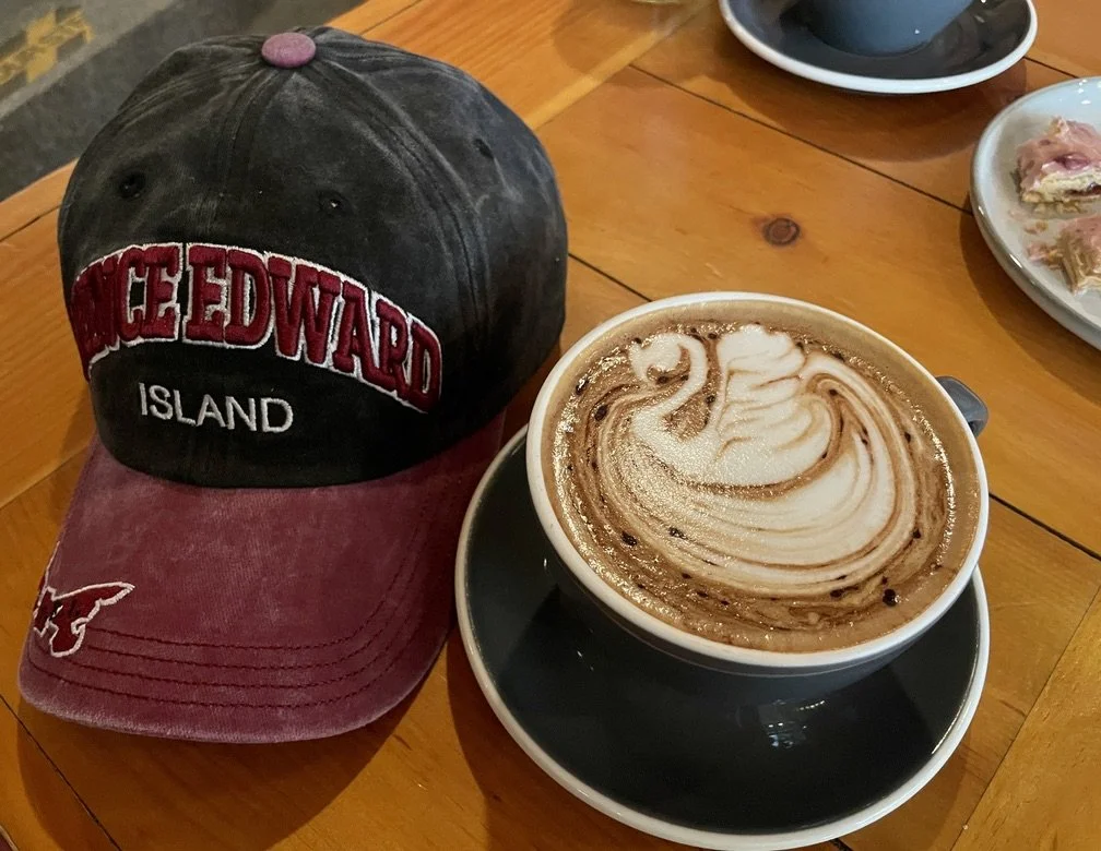  Don’s souvenir hat at The Gallery Coffee House &amp; Bistro, Charlottetown, PEI.  