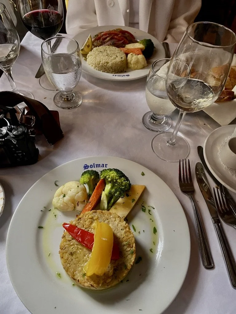  Restaurant Solmar - Portuguese.  Morue a la 'Braz' $38  Shredded cod sautéed with (onion, pin potato, egg) glazed with olive oil.  Like nothing I’ve ever had &amp; so good. 