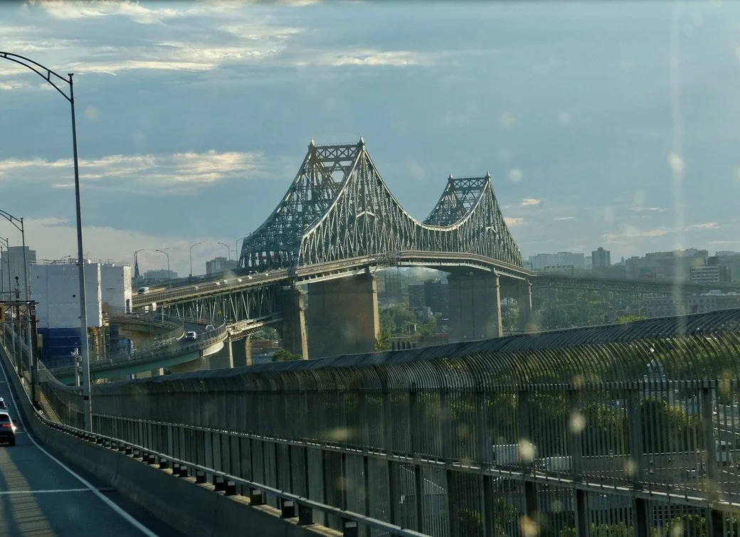  Bridge into Montréal - The Pont Jacques-Cartier c. 1938 renamed "Jacques Cartier Bridge" in 1934 named to, "...honour the French-Breton explorer who described and mapped the St. Lawrence River valley in 1534."   
