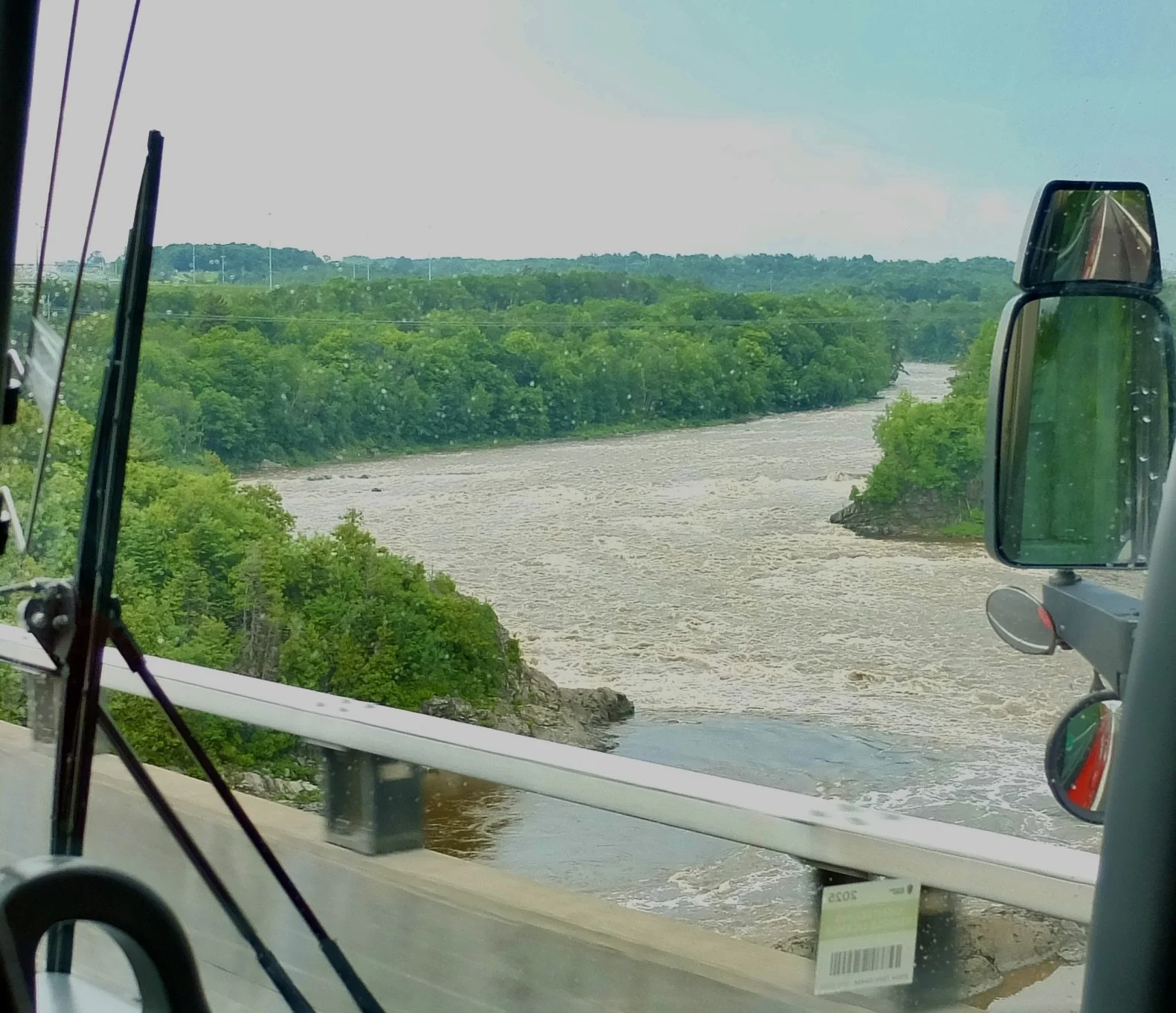  Veillet or Charest River?  Highway approaching Montréal. 