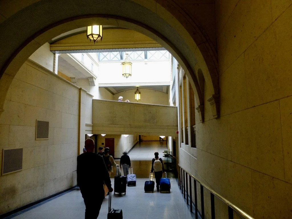  The ca. 1927  Beaux-Arts style Union Station Toronto.  "...has been a National Historic Site of Canada since 1975." At this point, we didn't realize how well we'd get to know it. 
