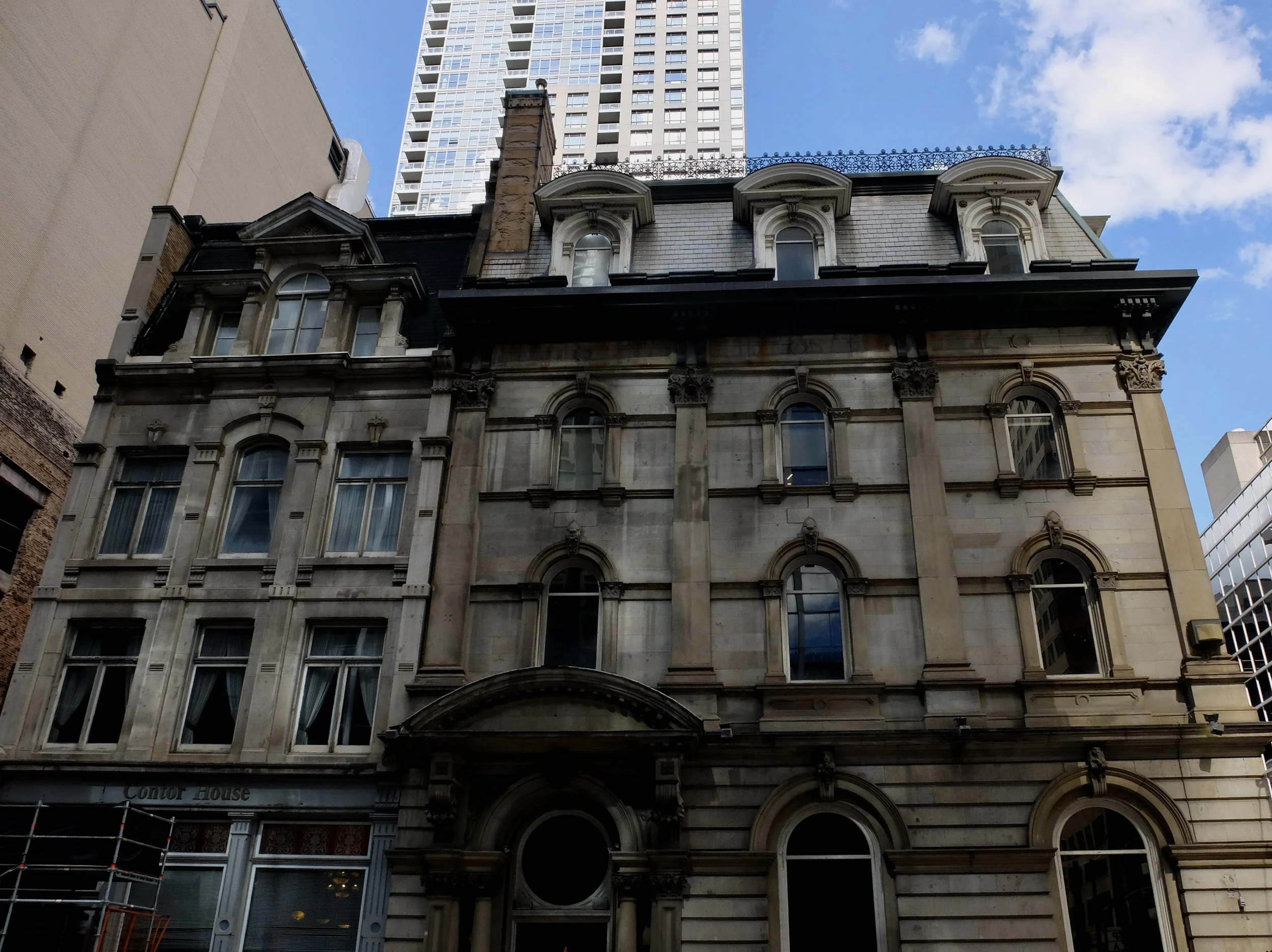  Ca. 1907 Bank of British North America, Toronto.  The building on the left is the "Contor House dated to c 1878-79 in Second Empire Style…” 