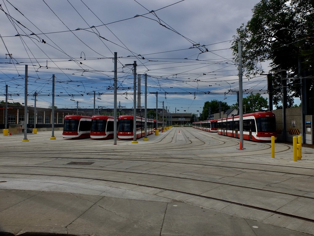  The 501 Queen Streetcar route.  Street car yard at the end of the line at the beach.  Our server at dinner the night before suggested we take the street car line in this direction. 