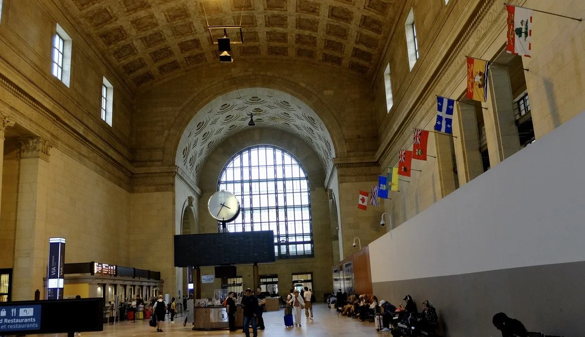  Union Station Toronto where we’d be waiting &amp; waiting for our train departure. 