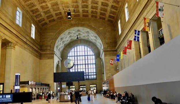 The ca. 1927  Beaux-Arts style Union Station Toronto.  